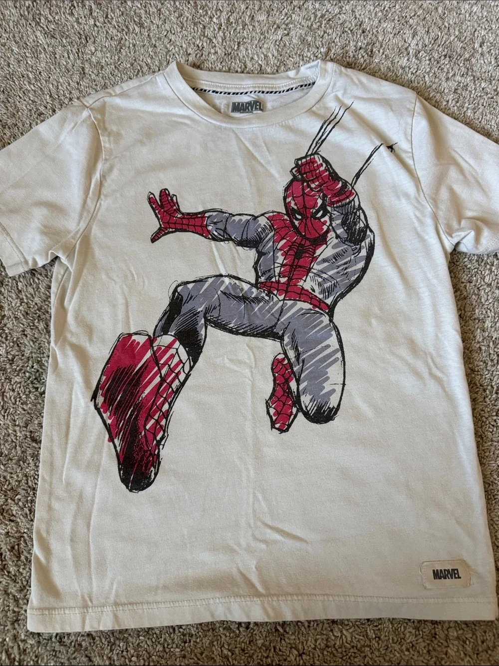 Marvel Kids Spider-Man and Superhero Tee Pack in Red, White, Gray, Blue